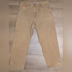 Empyre Tan Jeans with Logo Patch